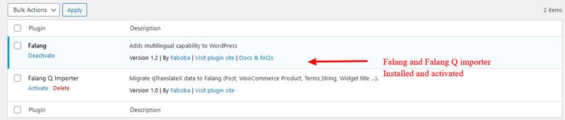 Falang QTranslate Importer 2