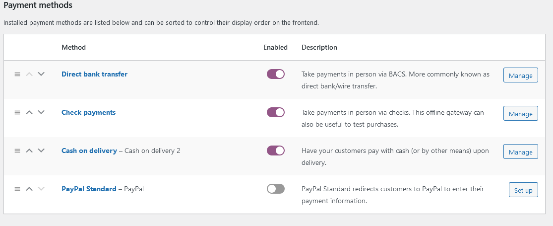 Woocommerce Payment method translation