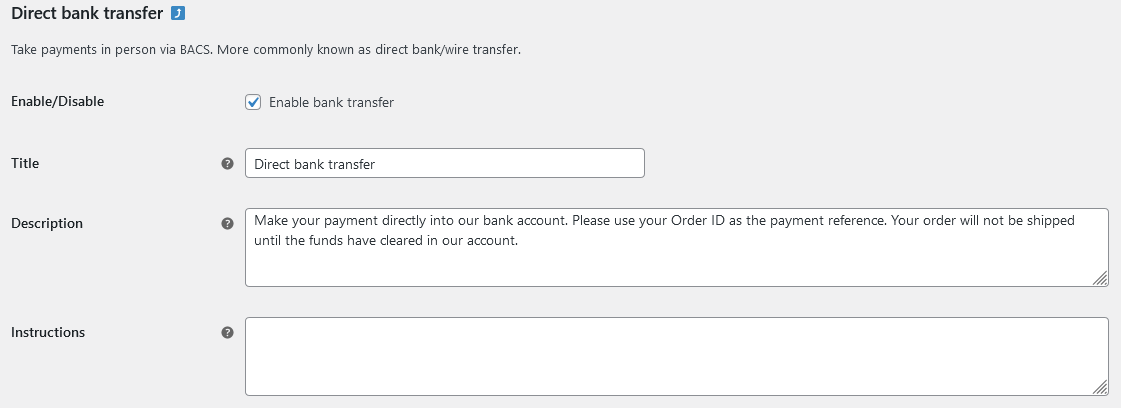 Woocommerce Payment method translation